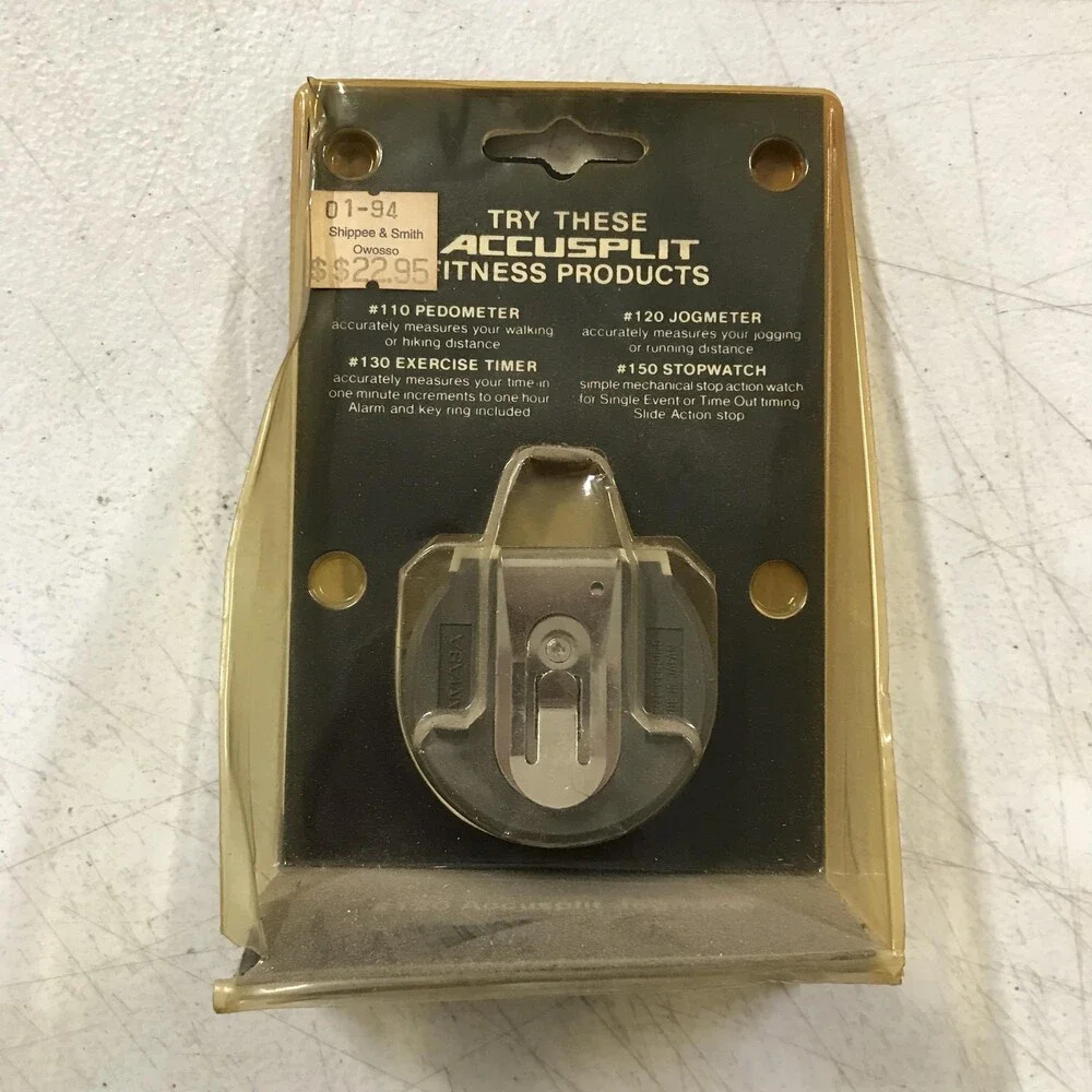 Vintage Pedometer Accusplit Jogmeter One Size Gray Digital Running Distance